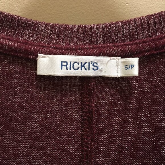 Y2K Ricki's Marled Maroon Pullover Knit Sweater Top - Picture 8 of 14